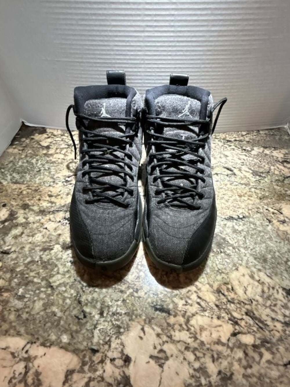 Air Jordan 12 Retro 'Wool' Dark Grey/Black 852627-003 size 8.5